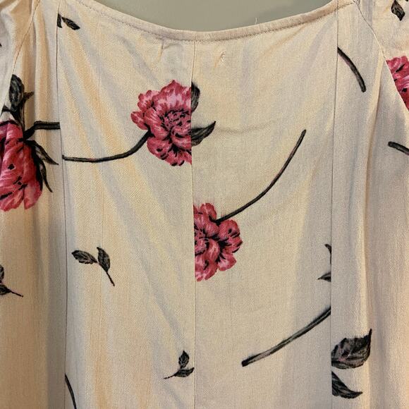 Amuse Society Easy On The Eyes Dress Women’s Small Cream Pink Floral NWT - Picture 12 of 14